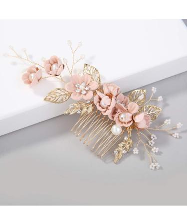 Toyvian 4pcs Wedding Hair Accessories Bridal Hair Comb Pearl Hair Accessories Bridal Hair Clip Wedding Hair Comb Clip Floral Girls Bridal Hair Accessories Rhinestone Hair Piece (Pink) - Buy Online on SooperMarket.com