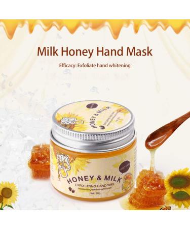50G Hand Moisturizing Mask - Milk & Honey Exfoliating Treatment for Dry Cracked Hands | Repair Rough Skin | Unisex Hand Care - Buy Online on SooperMarket.com