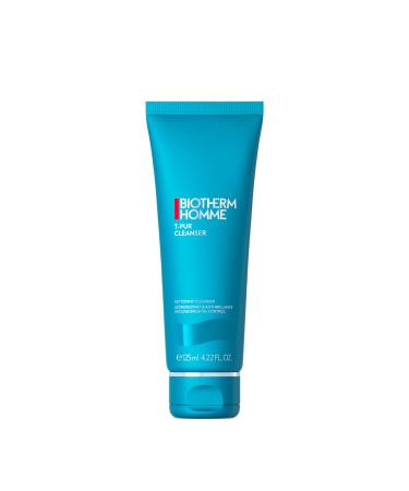 Biotherm Homme Face Wash for Men T-Pur Anti Oil & Shine Clay Cleanser Purifying Exfoliating Facial Cleanser with Zinc for Men For Normal to Oily Skin Christmas Gifts For Men 125 ml