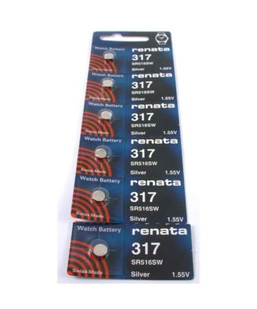 #317 Renata Watch Batteries 6Pcs