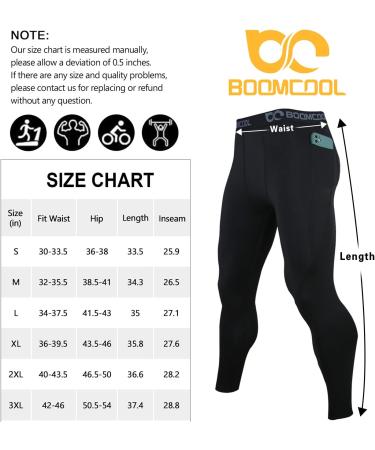 Buy Boomcool Men's Compression Pants - XXL Black/Gray Running Trousers with Pockets for Fitness Gym Yoga & Cycling | International Shipping Available - Buy Online on SooperMarket.com