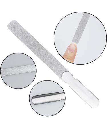 Nail File Double-Sided Professional Metal Nail File 12.5 cm Stainless Steel Nail File Nail Accessories for Fingernails Toenails - Buy Online on SooperMarket.com