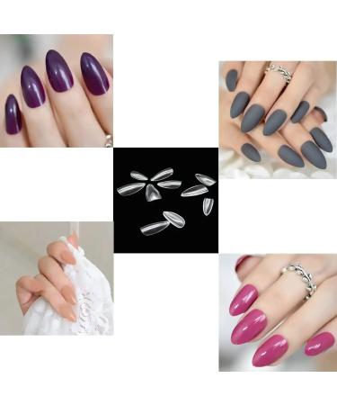 WJIASI Natural False Nails Oval French Acrylic Nails Artificial Nails Tips for Girls Women(500 Pieces 10 Sizes) (Waterdrop - Clear) - Buy Online on SooperMarket.com