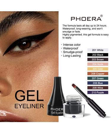 Go Ho Brown Eyeliner Gel Pot - High Pigmented Matte Cream Eye Makeup with Brush for Women - Buy Online on SooperMarket.com