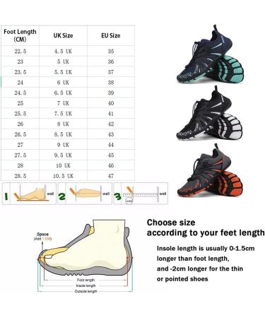 Surwin Barefoot Shoes for Men & Women - Non-Slip Quick Drying Water & Beach Shoes | Sizes 36-47 | Breathable & Lightweight Aquasiums in Navy Blue - Buy Online on SooperMarket.com
