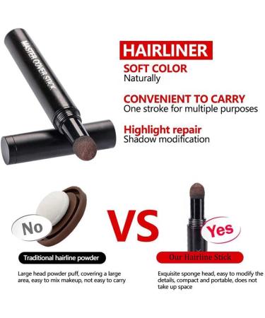 Trendyfave Instantly Black Hairline Powder Quick Cover Grey Hairline Shadow Root Touch Up Sweatproof Long-Lasting Hair Root Concealer for Thinning Hairline Eyebrows Beard Line Hair Mascara 01-Black - Buy Online on SooperMarket.com