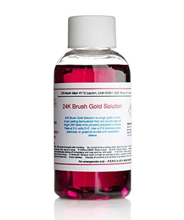 2 oz Liquid - 24k Gold Plating Solution Brush Gold The Fastest, Most Durable, Best Value, Most Consistent Gold Solution from The Most Trusted Name in The Industry Instant Results