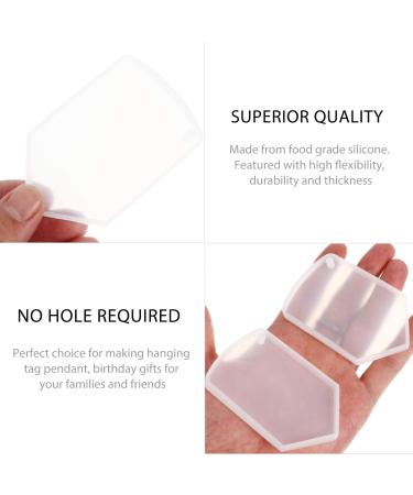 COHEALI 4 Pcs Pendant Mold Keychain for Crafts Hanging Tag Pet Tag Pendant Charms Silicone Mold Fudge Epoxy Whitex2pcs 5.1X7.8CMx2pcs - Buy Online on SooperMarket.com