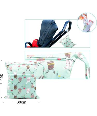 Wet Bag 3 PCS Nappy Bag for Cloth Diapers - Waterproof Reusable Produce Bags with Handle and Zipper Pockets - Ideal for Travel, Beach, Gym - White - Buy Online on SooperMarket.com