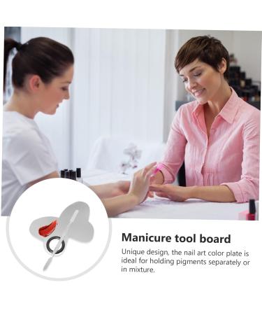 4 Sets Manicure Palette Set - Stainless Steel Nail Color Mixing Tools & Accessories for Perfect Nail Art - Buy Online on SooperMarket.com