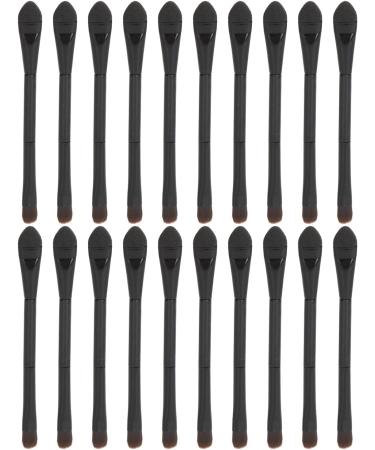 20pcs Dual Ended Eye Shadow Makeup Brushes Portable Soft Hair Spong Head Makeup Brushes for Eyes for Powder and Cream Eyeshadows - Buy Online on SooperMarket.com