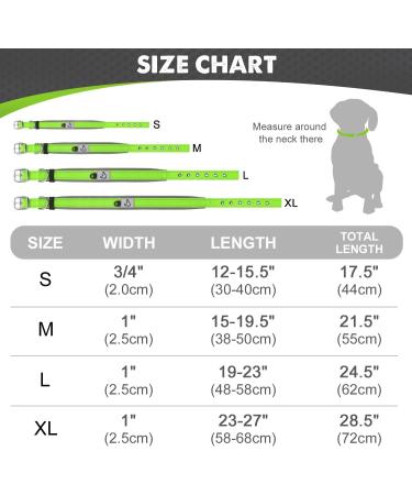 Joytale Softly Padded Neoprene Dog Collar for Small Dogs - Reflective Nylon Wide Collar in Green - 1 Pack - Buy Online on SooperMarket.com