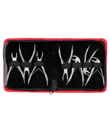 MZLALY DIESS Suit set tooth extraction tongs dental 7 PCs toothed extraction pliers with tool set professional stainless steel minimally invasive extraction instruments silver