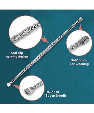Spiral Ear Wax Remover Kit - Double-Ended Metal Ear Cleaner for Easy Earwax Removal - Buy Online on SooperMarket.com