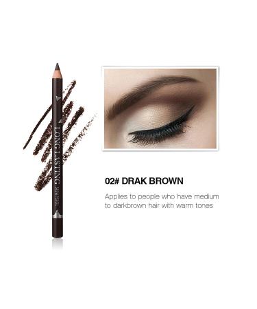 Sumeitang 12 Pcs Dark Brown Eyebrow Pencil Eyeliner Set - Waterproof, Long Lasting Eye Brow Pencil for Women - Professional Eye Makeup Gel Pen - Buy Online on SooperMarket.com