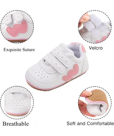 Cheerful Mario Baby First Walking Shoes - Soft PU Leather Anti-Slip Sole (3-6 Months, Pink) - Buy Online on SooperMarket.com