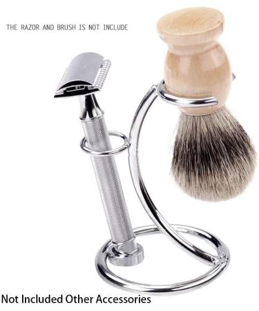 Beito Shaving Brush Holder - Universal Razor & Brush Stand | Metal Beard Keeper for Men - Professional Organizer (Silver) - Buy Online on SooperMarket.com
