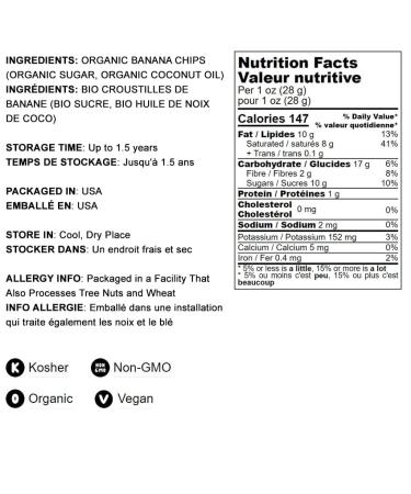 Organic Banana Chips 5 Pounds - Sweetened, Unsulfured, Non-GMO, Kosher, Vegan - Bulk 1 Pack - Buy Online on SooperMarket.com