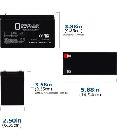 Mighty Max Battery 12V 7Ah F2 Replacement for Geek Squad 875VA UPS | International Shipping Available - Buy Online on SooperMarket.com