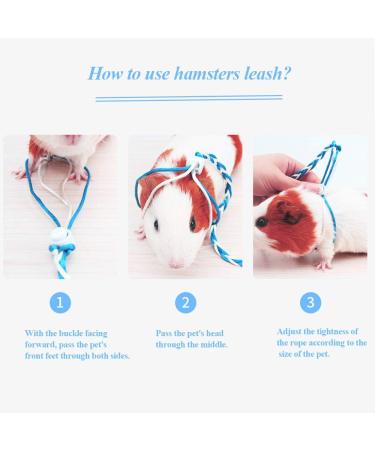 AsoCea 4-Piece Hamster Dishes & Adjustable Nylon Running Line for Guinea Pigs Chinchillas Ferrets Rats Mice & Squirrels - Ideal Pet Accessories - Buy Online on SooperMarket.com