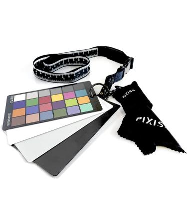 12x12 Foldable White Balance Gray Reference Reflector Card Set for Photography - Pixiss 4-in-1 Color Correction Kit - Buy Online on SooperMarket.com