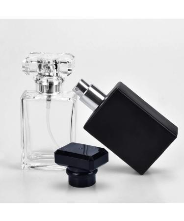 Enenes Glass Refillable Perfume Bottle 6 Pcs Portable Square Empty Glass Perfume Atomizer Bottle 30ml/1 oz. Spray Glass Bottle Atomizer Container Black - Buy Online on SooperMarket.com