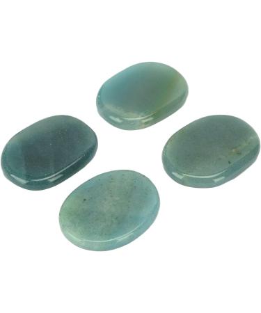 Rune Stones Reiki Oval Witch Set 4Pcs Stones Crafts Hobbies (Green) - Buy Online on SooperMarket.com