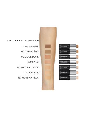 L'Oreal Paris Infallible Shaping Stick Foundation 160 Sand 9g - Pack of 1 | Long-lasting Coverage - Buy Online on SooperMarket.com