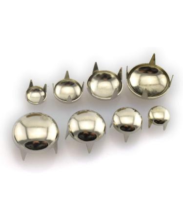 120pcs Silver DIY Nailhead Round Dome Studs Assorted Kit for Leathercraft Rivet Metal Punk Spikes - 6/8/10/12mm - Buy Online on SooperMarket.com