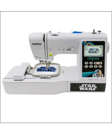 Brother Sewing and Embroidery Machine  LB5000S  4 Interchangeable Star Wars Faceplates  10 Downloadable Star Wars Designs  80 Embroidery Designs  103 Built-In Sewing Stitches  4 x 4 Embroidery Area  Large 3.2 LCD Touc...