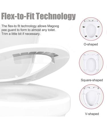 Magoog Pee Guard: Prevent Splash & Keep Toilet Clean - 2PCS for Adults, Elderly, Disabled & Potty-training - Buy Online on SooperMarket.com