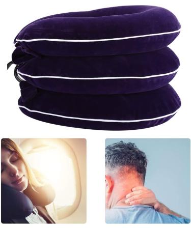 Purple Inflatable Cervical Neck Traction Device for Neck Pain Relief - Buy Online on SooperMarket.com