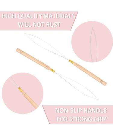 Vlasy Hair Extension Loop Needle Threader Set - 10PCS Micro/Nano Bead Pulling Hook Tools for Hair and Feather Extensions - Buy Online on SooperMarket.com
