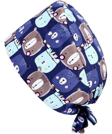 TENDYCOCO Printed Surgical Cap - Adjustable Nurse Hat for Scrubs - Buy Online on SooperMarket.com