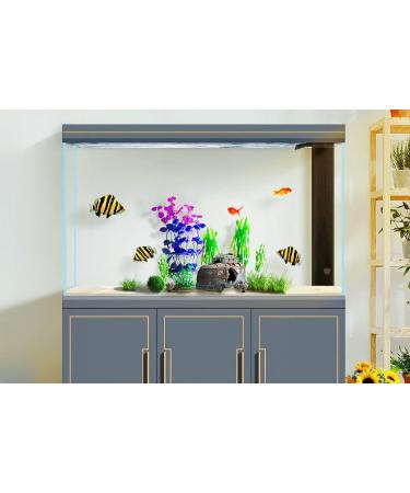 Begondis Underwater Car Aquarium Ornament Set with 8 Plastic Plants | Polyresin Marine Decor for Fish Tanks - Buy Online on SooperMarket.com