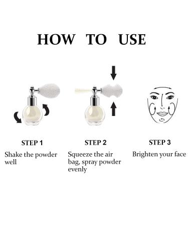 Glitter Highlighter Powder Spray - Pearl White | Shimmer & Sparkle Makeup for Face, Body & Hair - Buy Online on SooperMarket.com