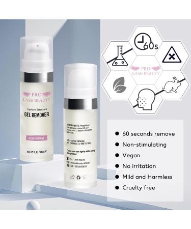20ml Eyelash Extension Remover Gel Set | Quick Dissolve in 60s | No Irritation Formula with Brushes | Fragrance-Free - Buy Online on SooperMarket.com