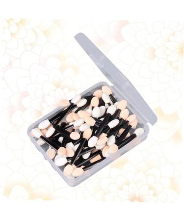 PLAFOPE 50 Pcs Eyeshadow Eyeliner Brushes Sponge Applicator Double Head Eyeshadow Brushes Size 1 Black - Buy Online on SooperMarket.com