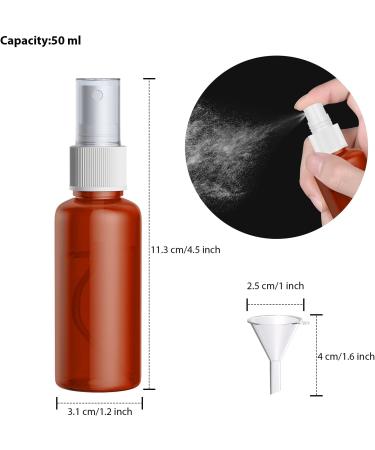 10x 50ml Portable Refillable Plastic Spray Bottles - Travel-Friendly Atomizers for Skincare Essential Oils & Perfumes (Brown) | Ideal for Outdoor Sports & Air Travel - Buy Online on SooperMarket.com