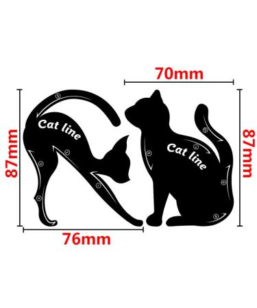Luxsea Cat Line Eyeliner Stencils - 2 Pcs Eye Makeup Tool for Perfect Cat Eye & Smokey Eyeshadow - Buy Online on SooperMarket.com