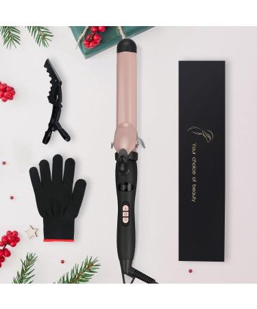 PRETFY 1 1/4 Inch Curling Iron - Adjustable Temperature Ceramic Barrel Fast Heat for Long & Medium Hair - Dual Voltage Hair Waver for Women - Buy Online on SooperMarket.com