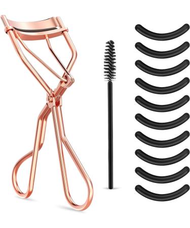 WLLHYF Eyelash Curler Kit with 10 Silicone Refill Pads and Mascara Brush - Universal Lash Curler Makeup Tool for Women - Buy Online on SooperMarket.com