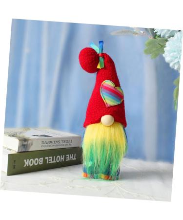 Cabilock 2pcs Heart Doll Party Figurine Delicate Office Lovely Rainbow Adorable Gnome Colorful Colorfulx2pcs 37x12.5cmx2pcs - Buy Online on SooperMarket.com