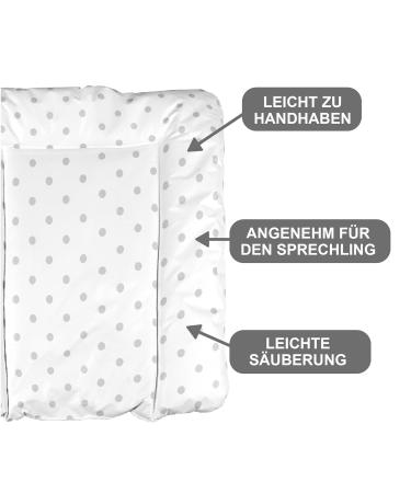 Babynness Waterproof Wrapping - High Quality & Wipeable Diaper Area Expansion - Dotted Gray 50x70 cm - Buy Online on SooperMarket.com