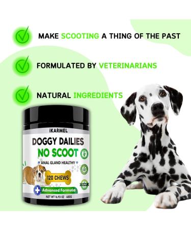 iKARMEL Doggy Dailies | Advanced Anal Gland Support Chews for Dogs | No Scoot Pet Supplements | Pumpkin Powder Fiber Digestion Tablets | Vet-Formulated | 120 Count - Buy Online on SooperMarket.com
