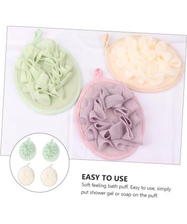 Angoily 4pcs Pure Flower Bath Balls - Loofah Sponges & Body Brushes for Shower & Bath - Enhance Your Bathing Experience - Buy Online on SooperMarket.com