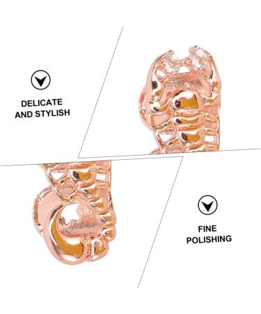 Gogogmee 1pc Scorpion Single Braces Hip Hop Costume Funny Party Dentures Photo Dentures Props 14k Toy Fashion 2X1cm Golden - Buy Online on SooperMarket.com