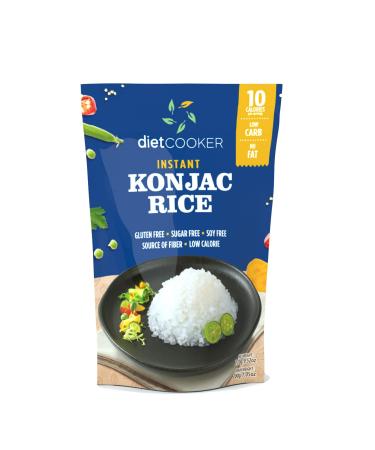 Diet Cooker Konjac Rice 9.52 oz (10 Pack) - Keto & Vegan Friendly, Odor Free, Low Calorie, Zero Net Carbs - Slim Rice for Healthy Diets - Buy Online on SooperMarket.com