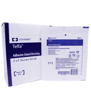 Telfa Adhesive Island Wound Dressing 4 x 4 - Box of 25