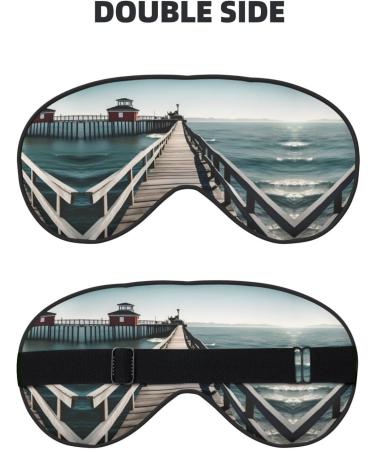 Buy SSIMOO Coastal Pier Soft Sleep Eye Mask - Female Breathable Travel Eye Patch for Relaxation - Perfect for Restful Sleep - Buy Online on SooperMarket.com